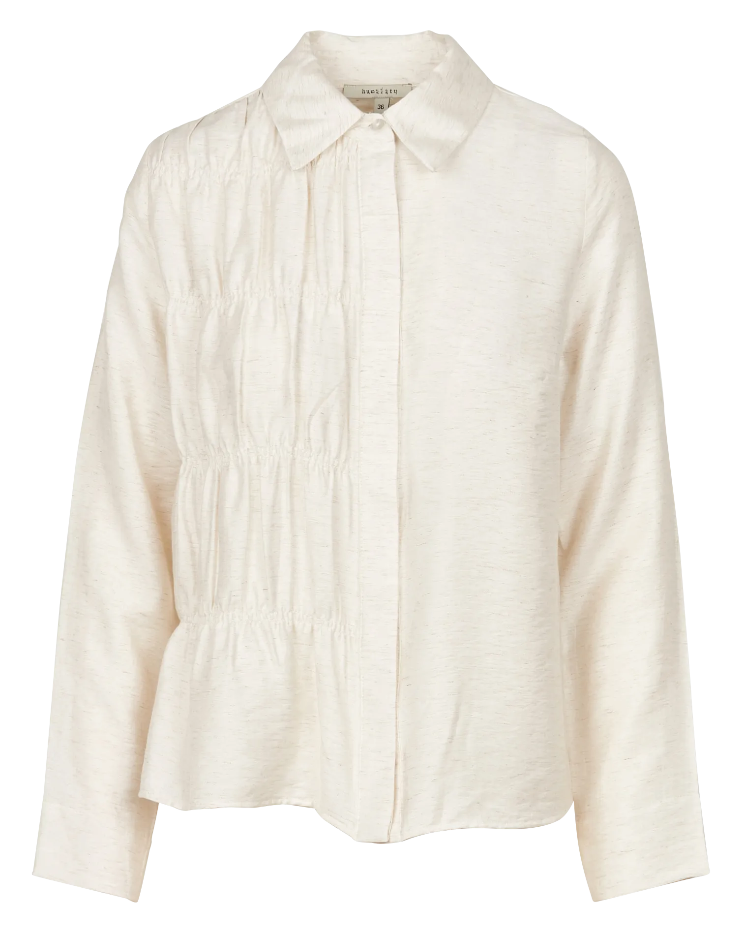 HUMILITY Camisa recta con cuello clásico en blanco