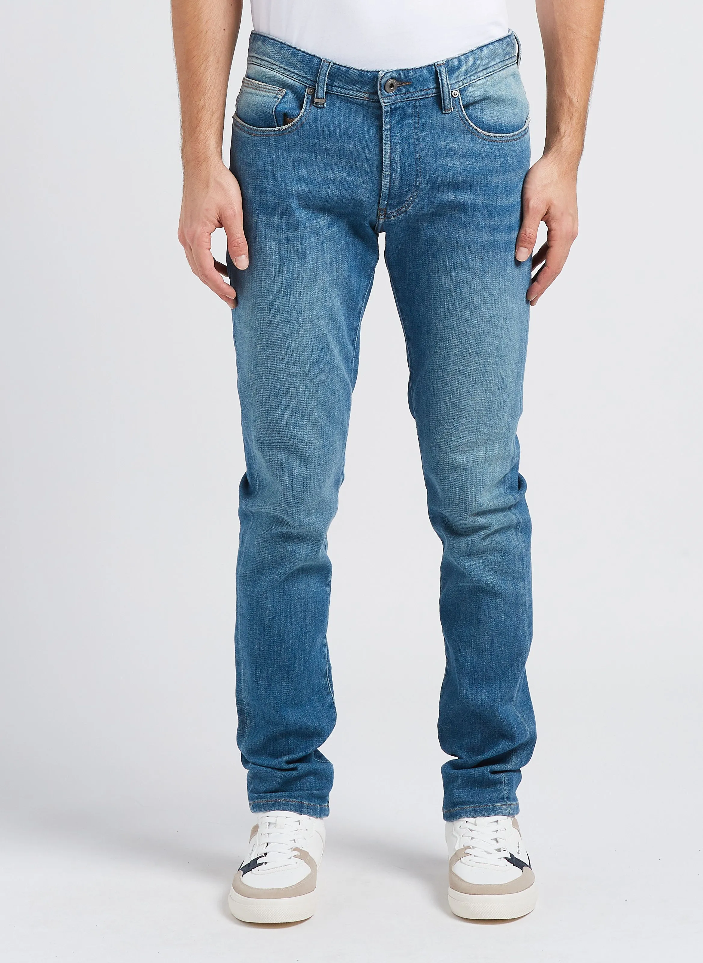 IKKS Vaquero slim de mezcla de algodón en azul