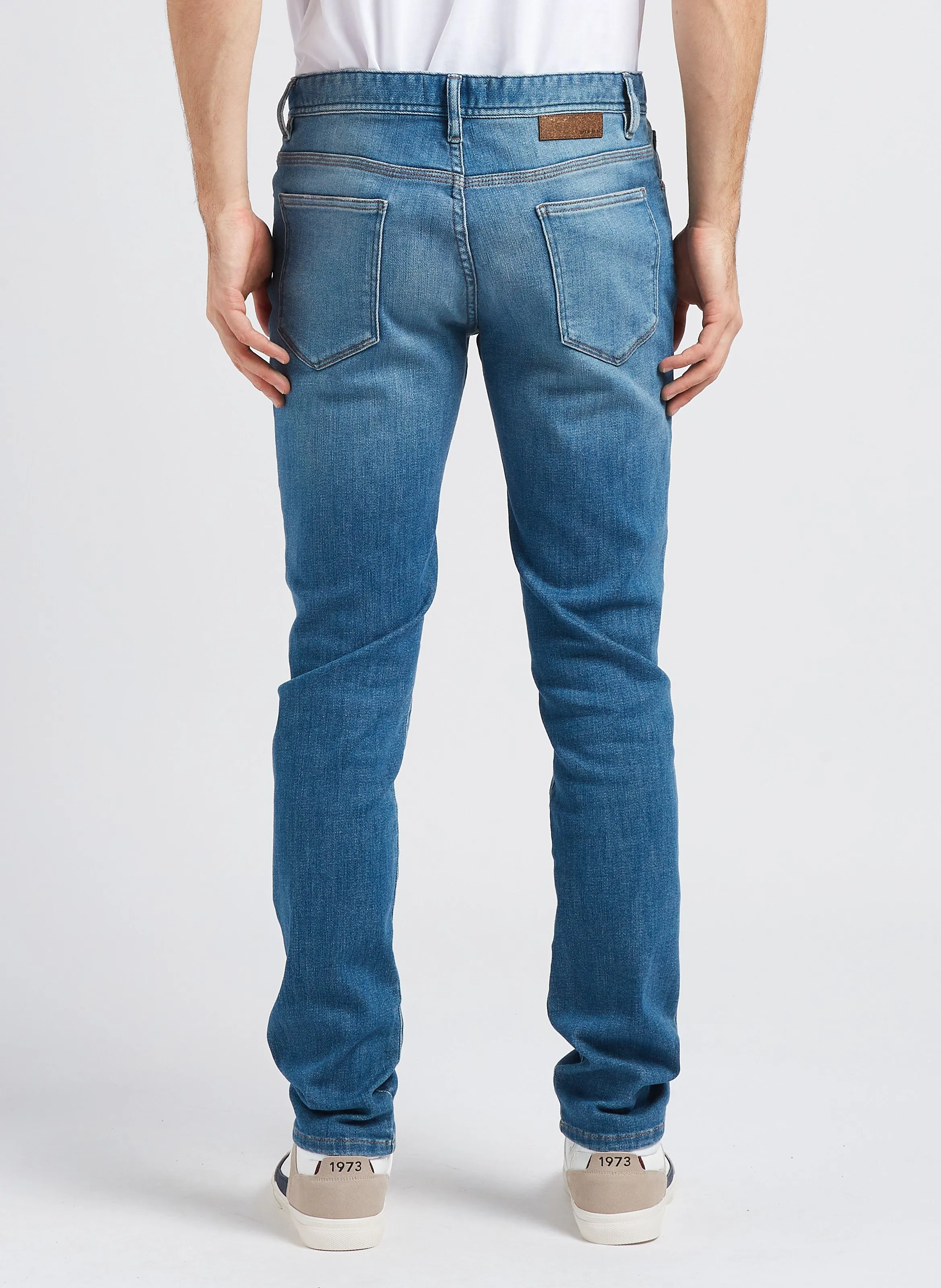 IKKS Vaquero slim de mezcla de algodón en azul