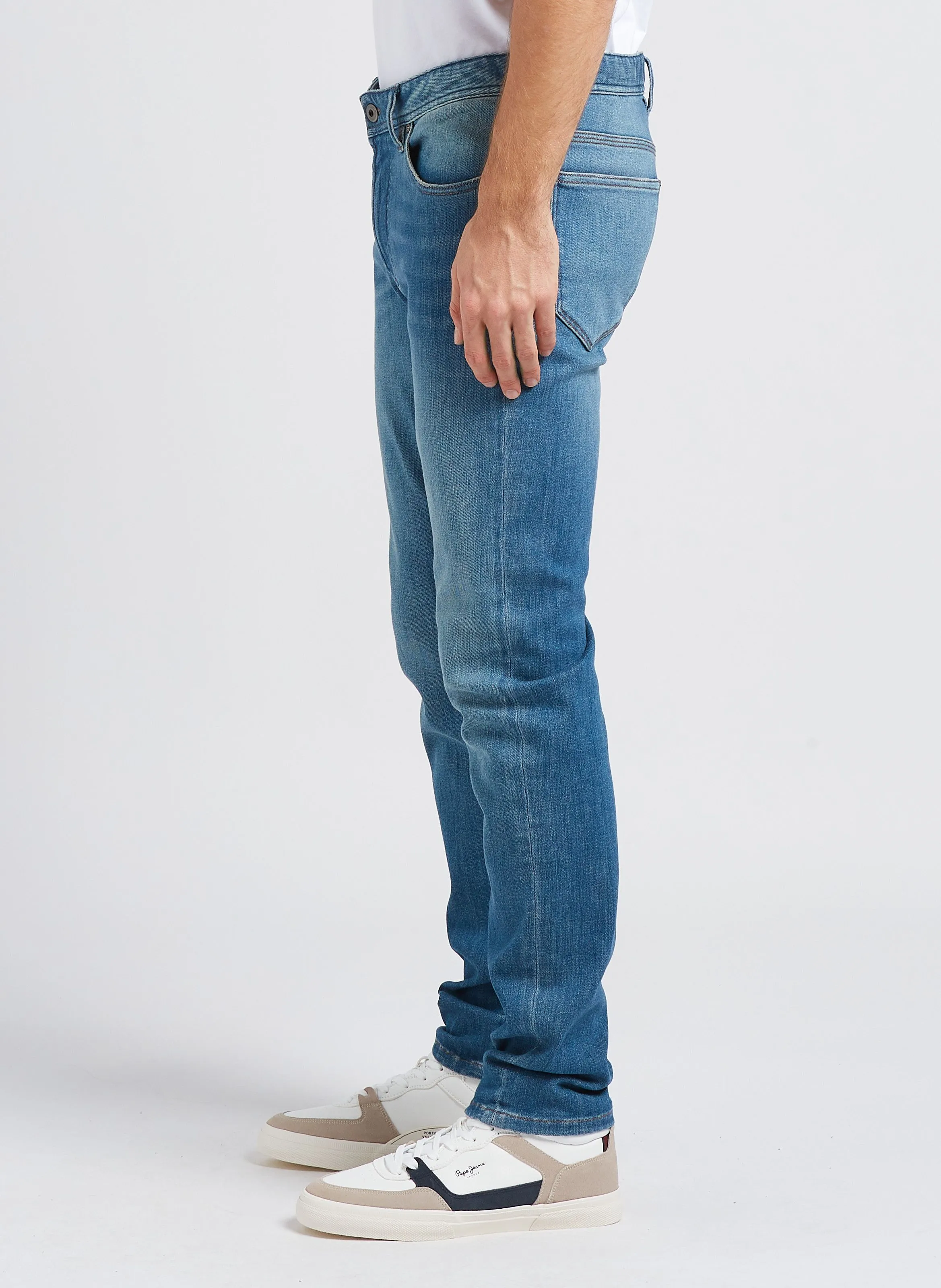 IKKS Vaquero slim de mezcla de algodón en azul