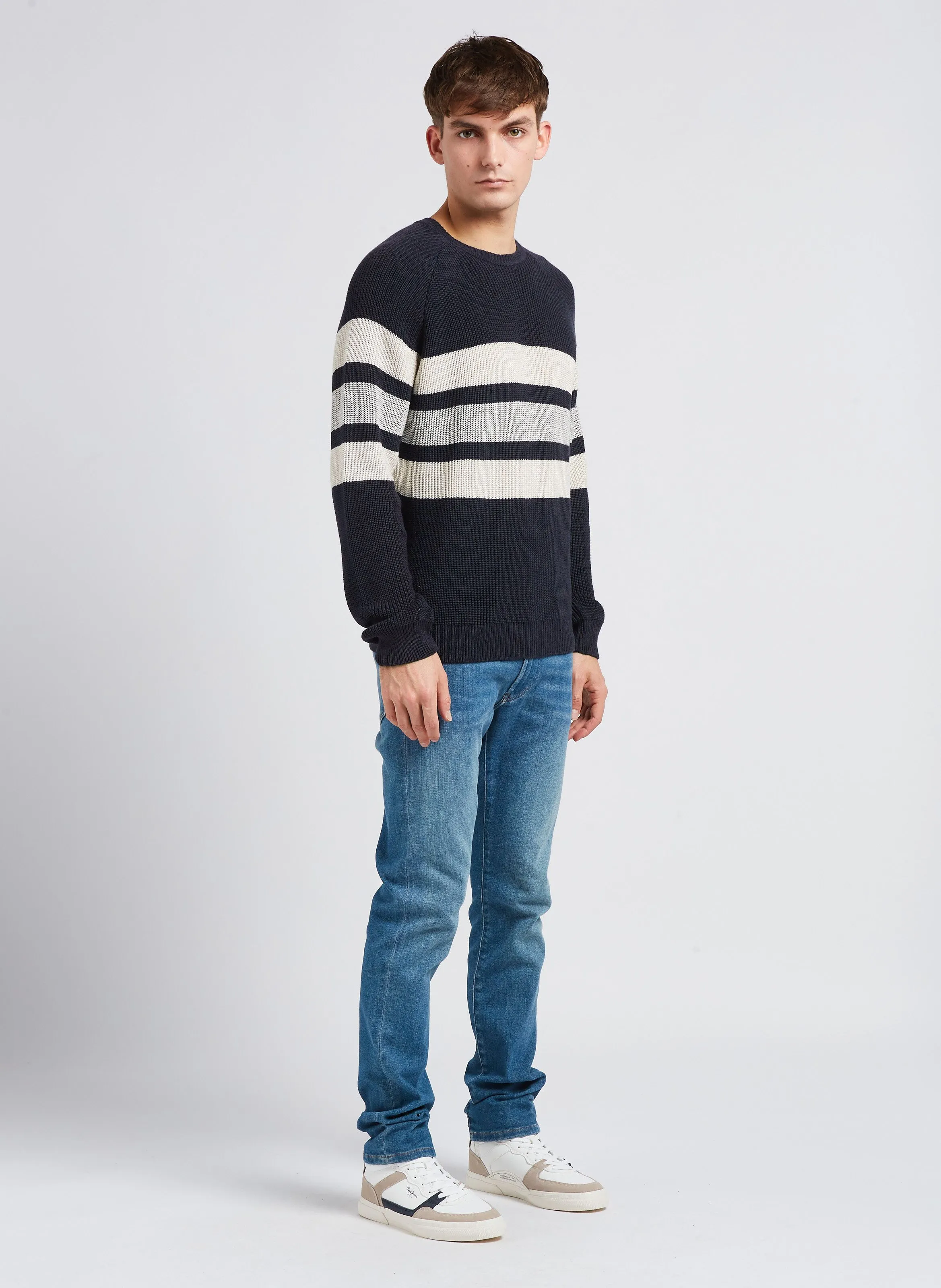 IKKS Vaquero slim de mezcla de algodón en azul