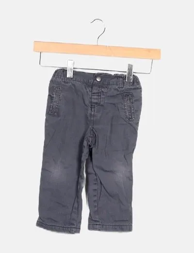 Inextenso Pantalón azul marino básico