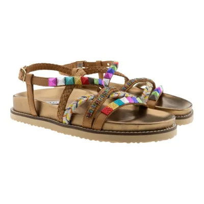 INUOVOSandalias Planas Bronce Inuovo Adornos Multicolor 395077