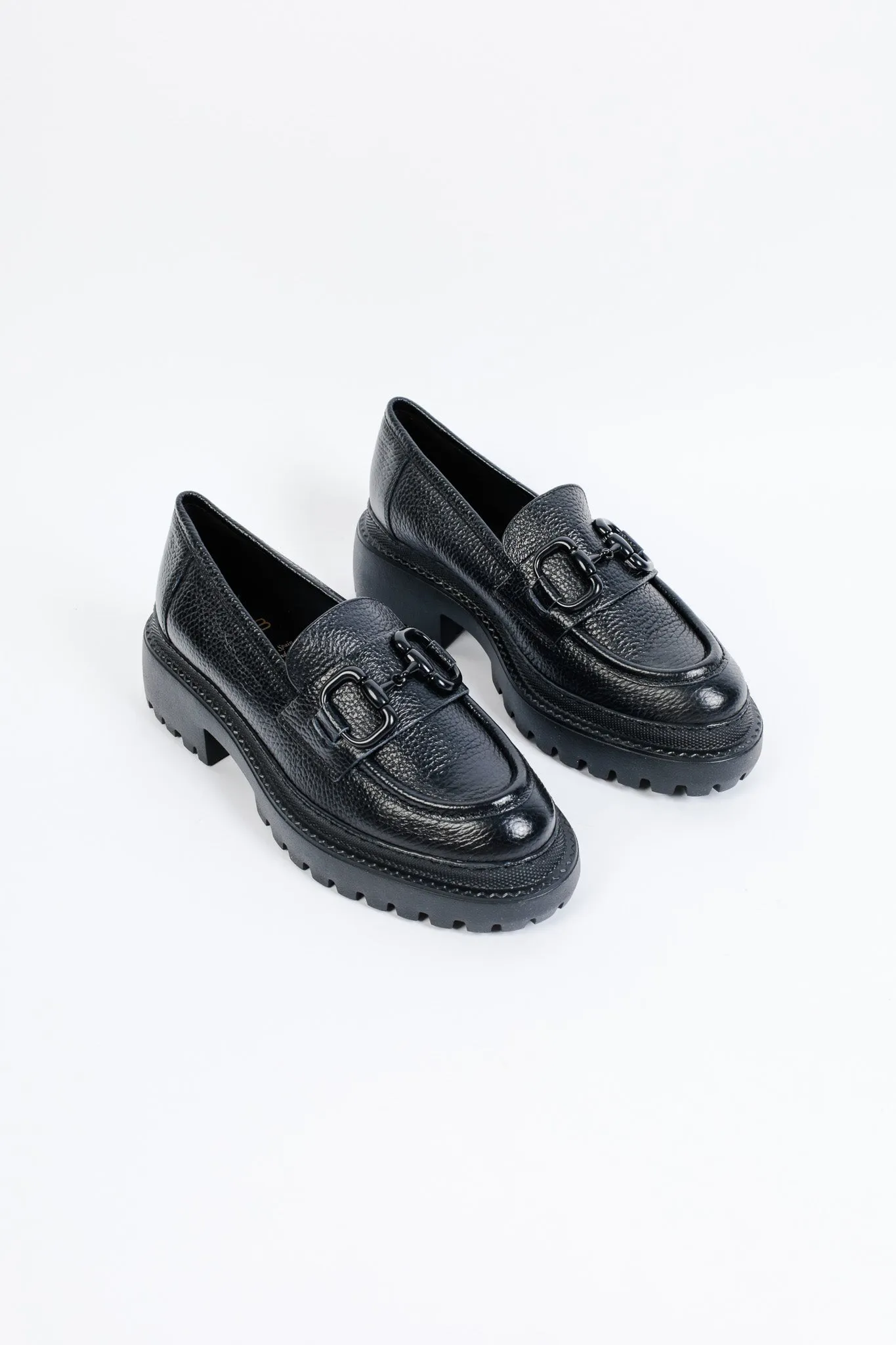 JANE BLACK EXTRA LIGHT SNAFFLE LUG SOLE LOAFER
