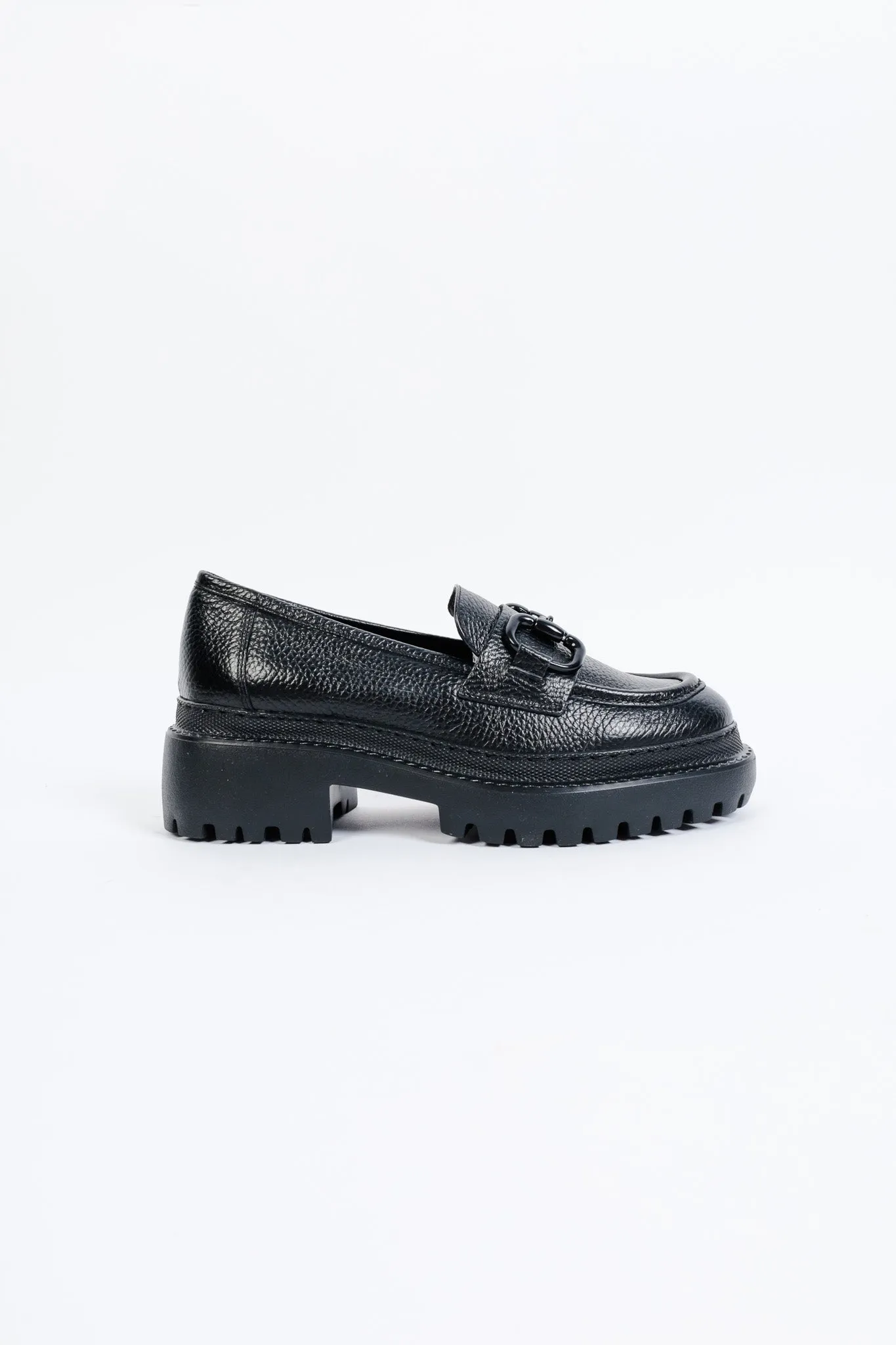JANE BLACK EXTRA LIGHT SNAFFLE LUG SOLE LOAFER