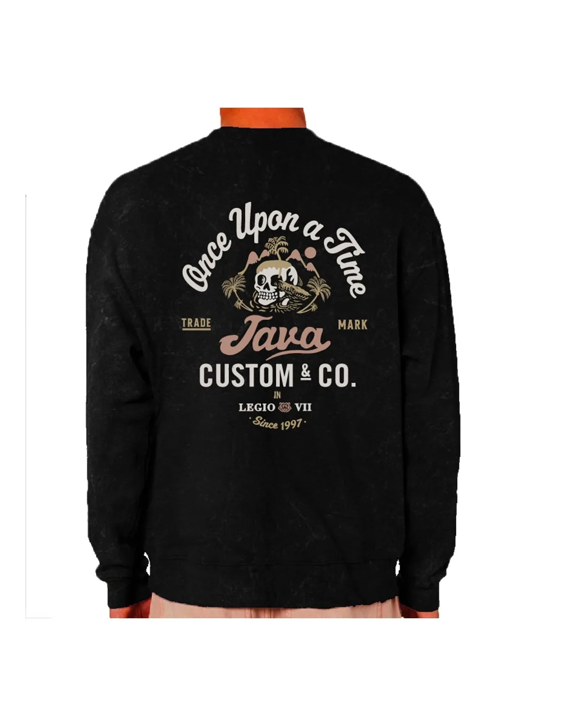 JAVA CREWNECK LOGO SKULL BLACK