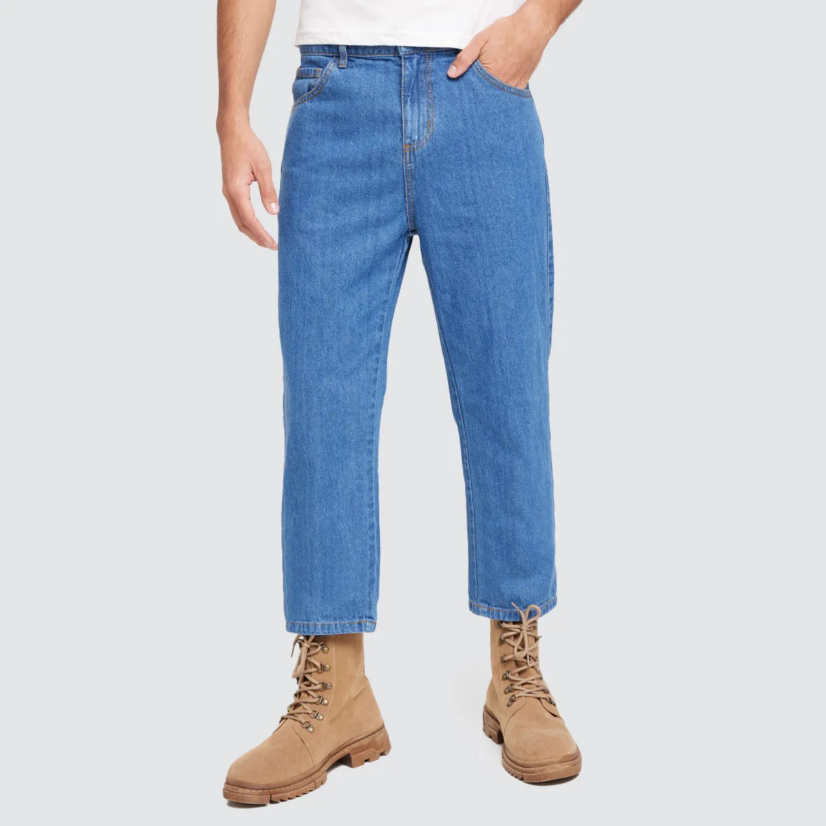 Jean Para Hombre Azul Medio