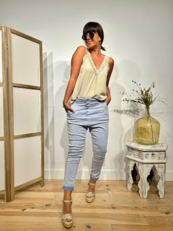 Jeans Baggy DASSEL Celeste