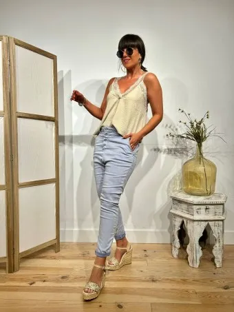 Jeans Baggy DASSEL Celeste