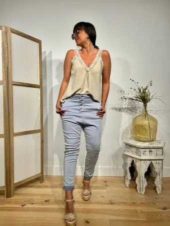 Jeans Baggy DASSEL Celeste