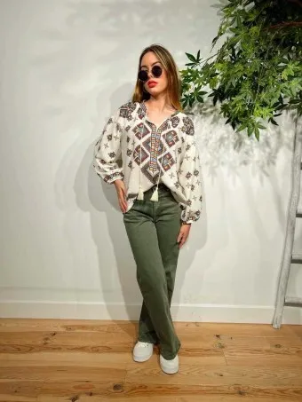Jeans Straight HAUTE Khaki