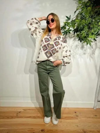 Jeans Straight HAUTE Khaki