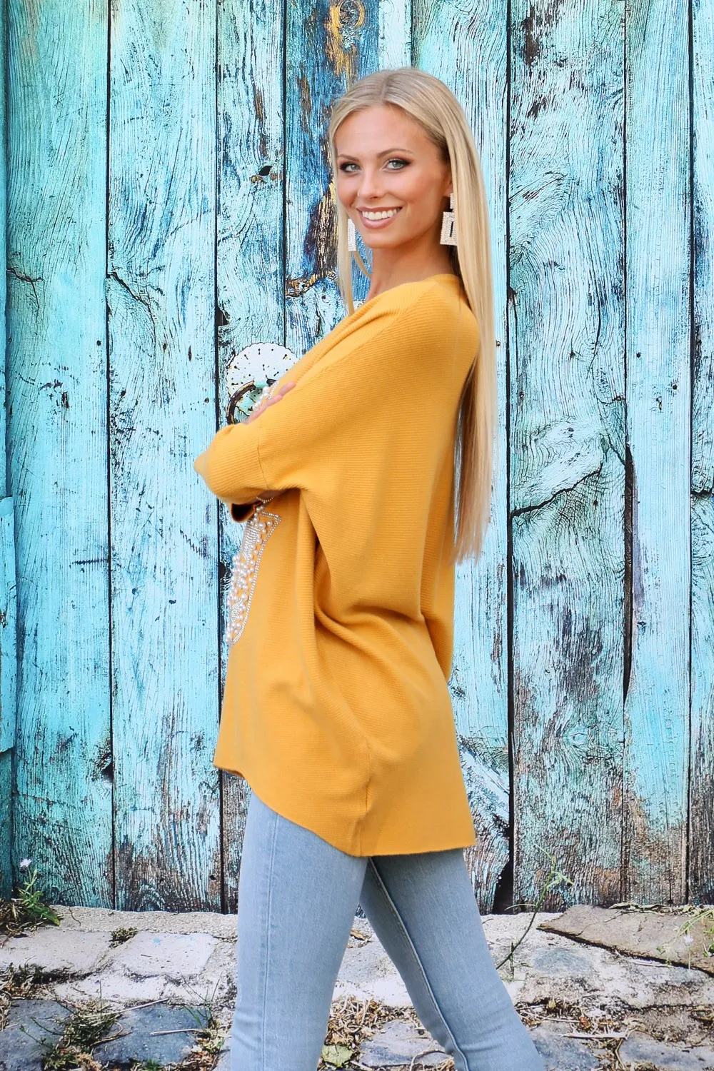 Jersey amarillo asimétrico oversize