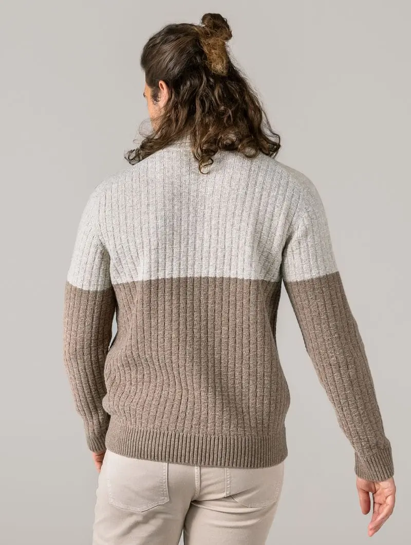 Jersey de lana cuello alto para hombre 100% orgánico
