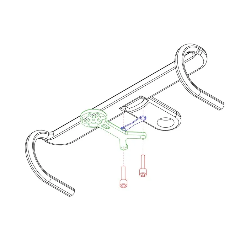 JRC Underbar Mount for Cannondale Knot Handlebar | Wahoo | Blue