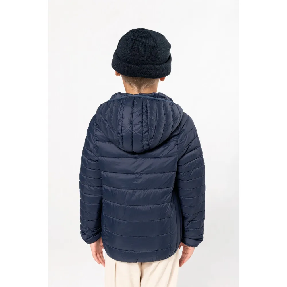 K6112CHAQUETA ACOLCHADA Y LIGERA CON CAPUCHA NIÑOS