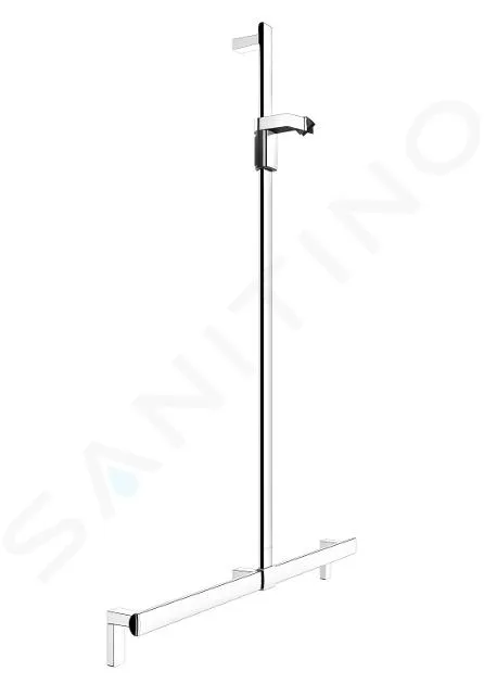 KEUCO AXESS  PASAMANOS CON BARRA DE DUCHA 100X130 CM, CON SOPORTE DE DUCHA, CROMO 35014011013
