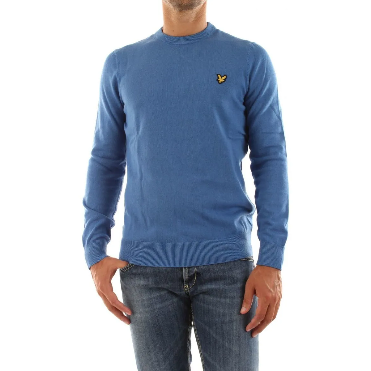 KN821V CREW NECKW584 SPRING BLUE