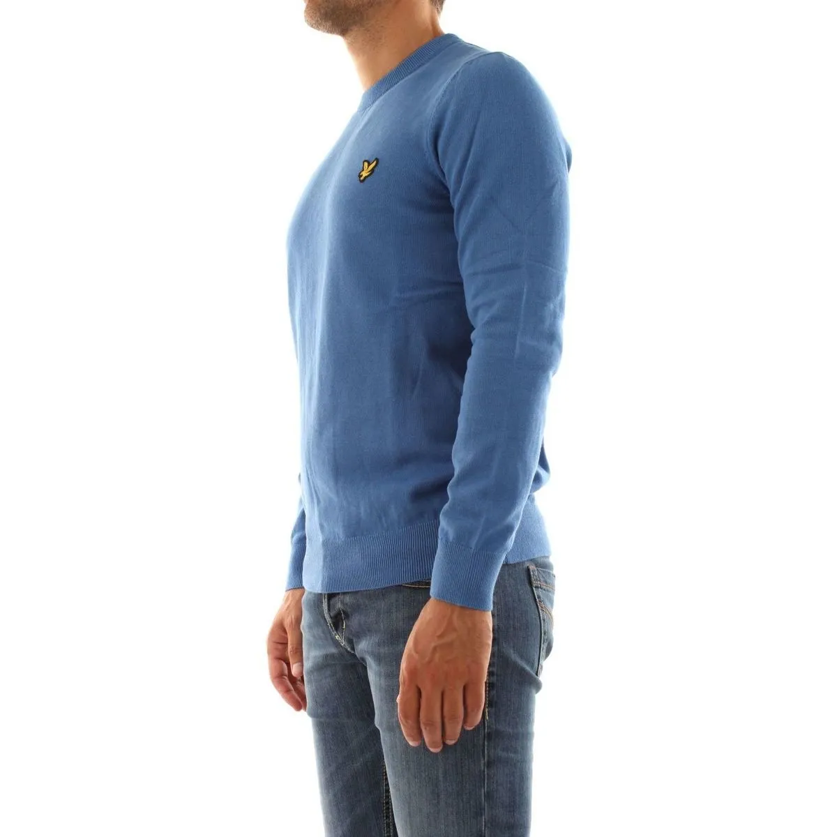 KN821V CREW NECKW584 SPRING BLUE