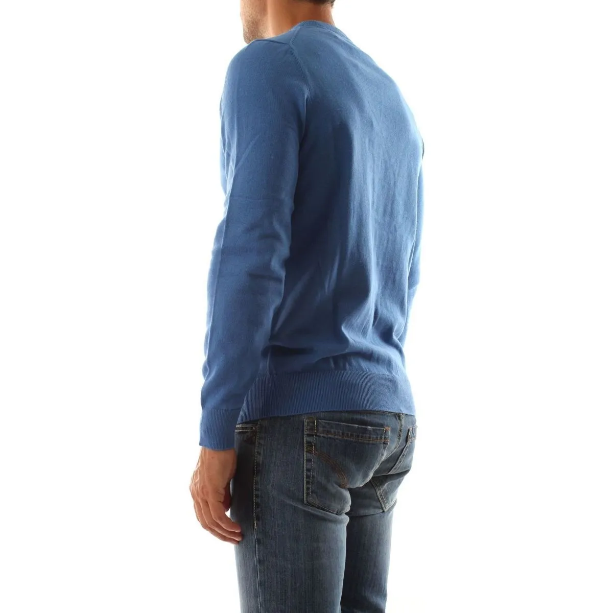 KN821V CREW NECKW584 SPRING BLUE
