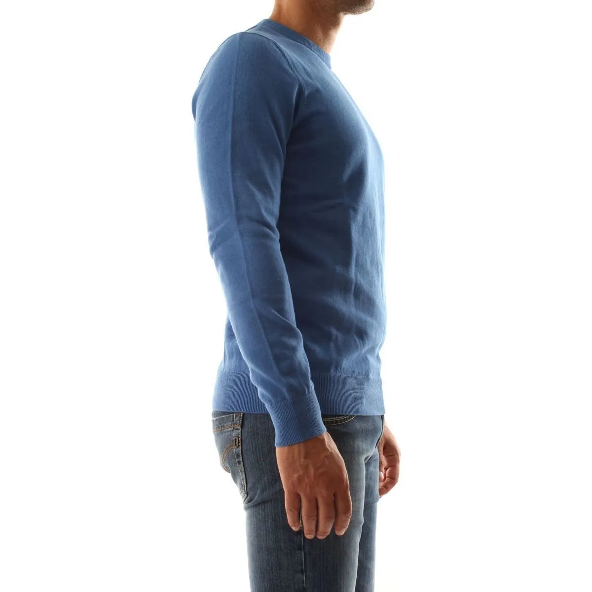 KN821V CREW NECKW584 SPRING BLUE
