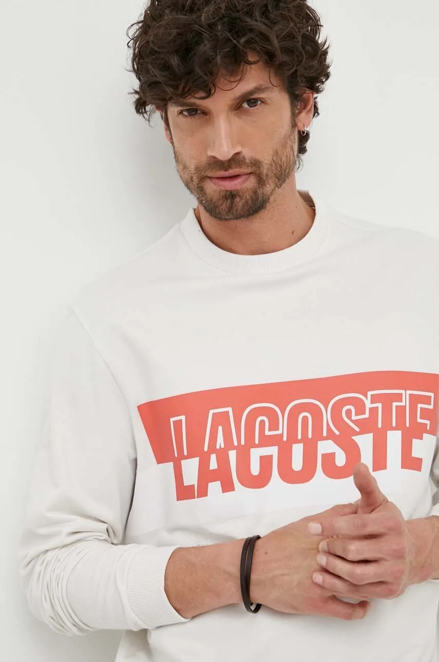 Lacoste Contrast Logo Print Fleece Sweatshirt