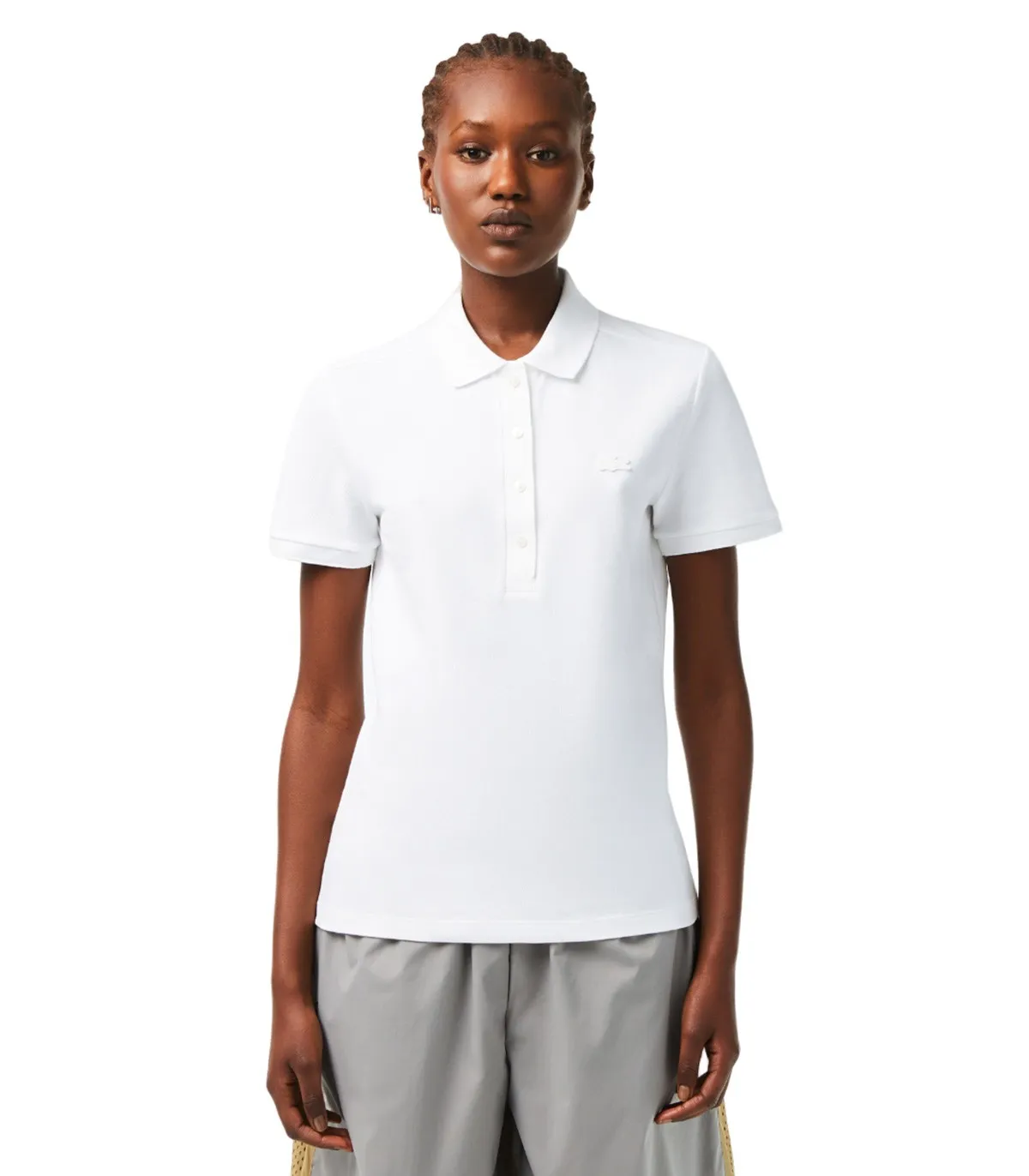 LACOSTE  POLO PARA MUJER BLANCO  CHEMISE COL BORDCOTES MA