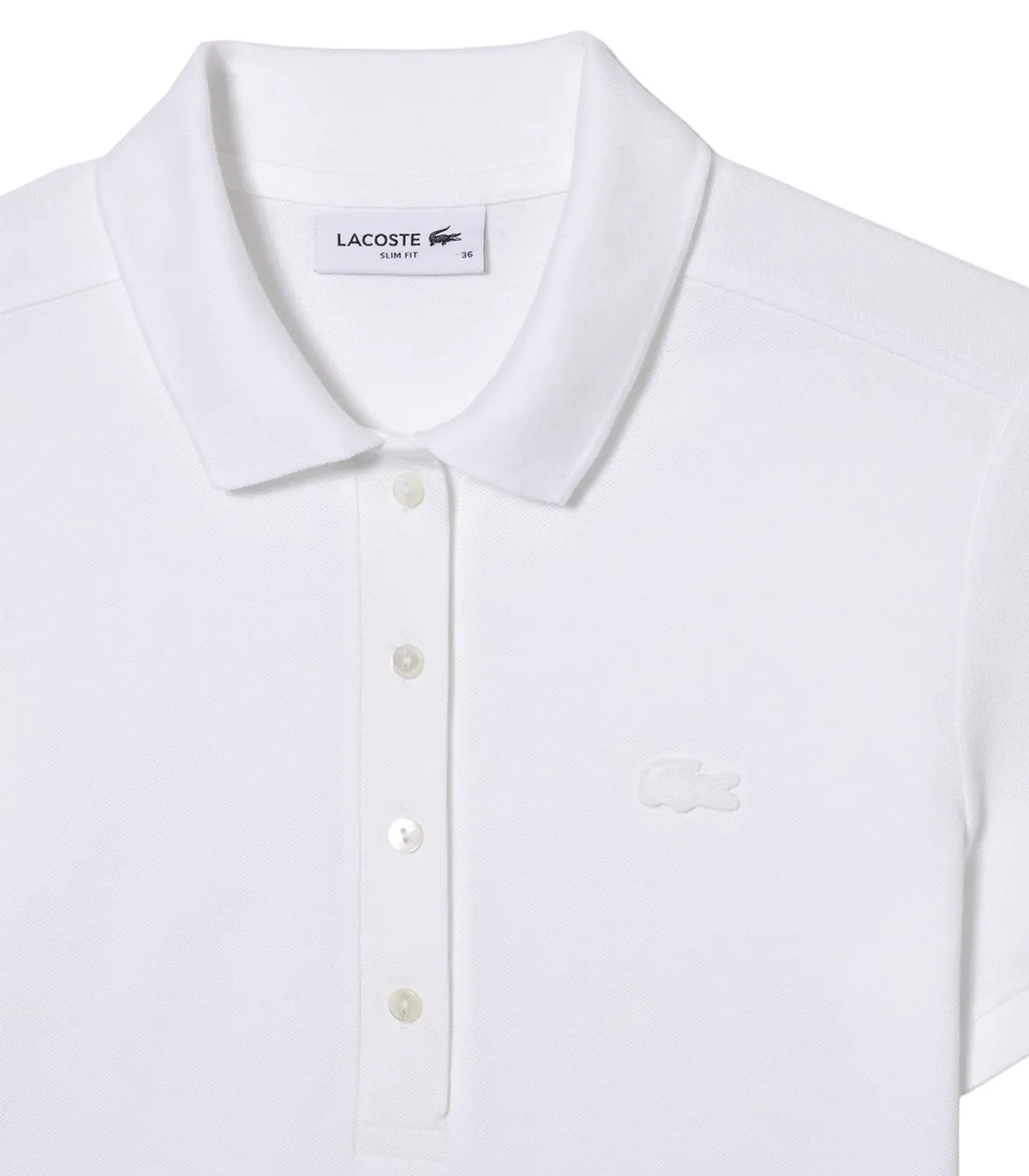 LACOSTE  POLO PARA MUJER BLANCO  CHEMISE COL BORDCOTES MA