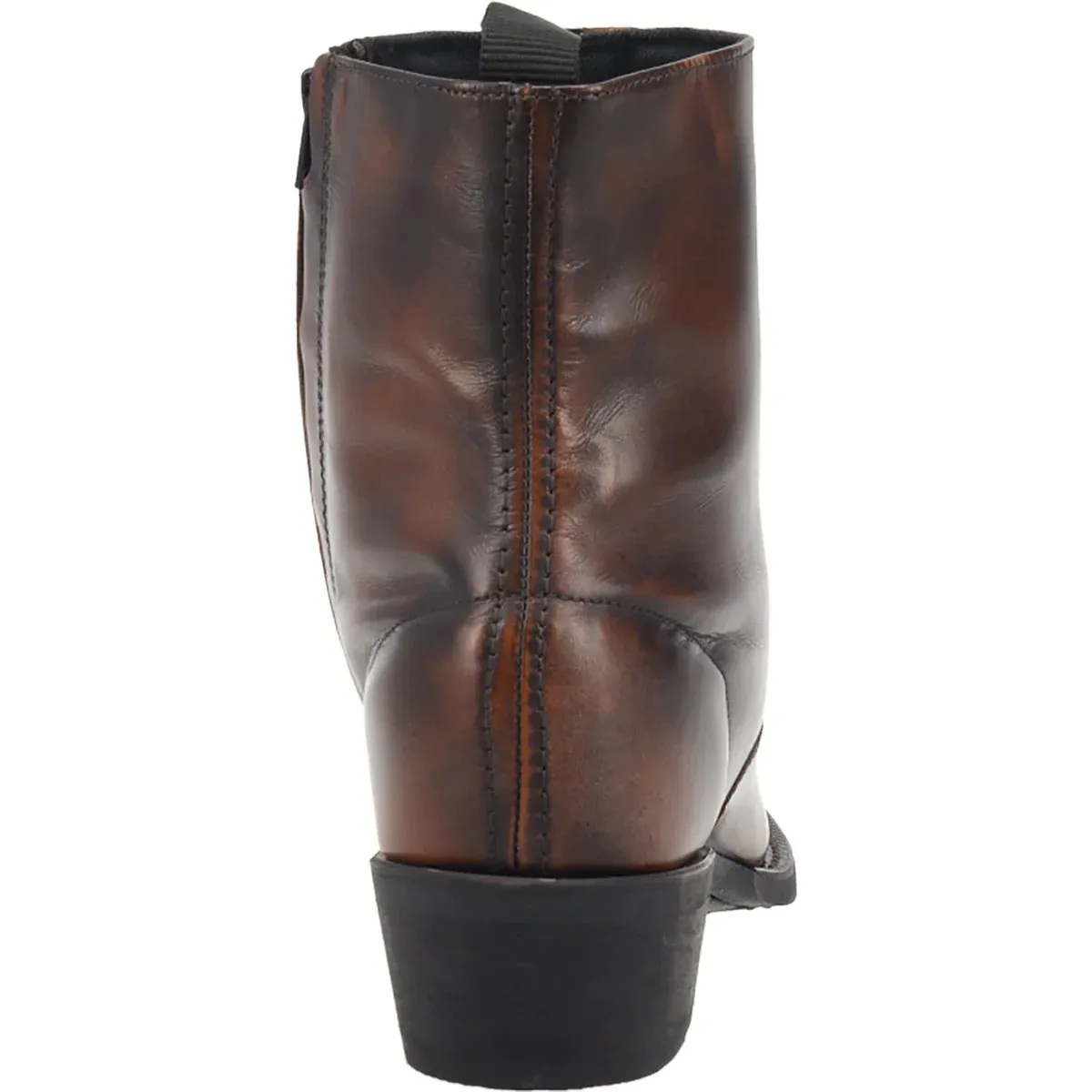 LAREDO MEN'S FLETCHER LEATHER ROUND TOE BOOTS WITH ZIPPER  TAN