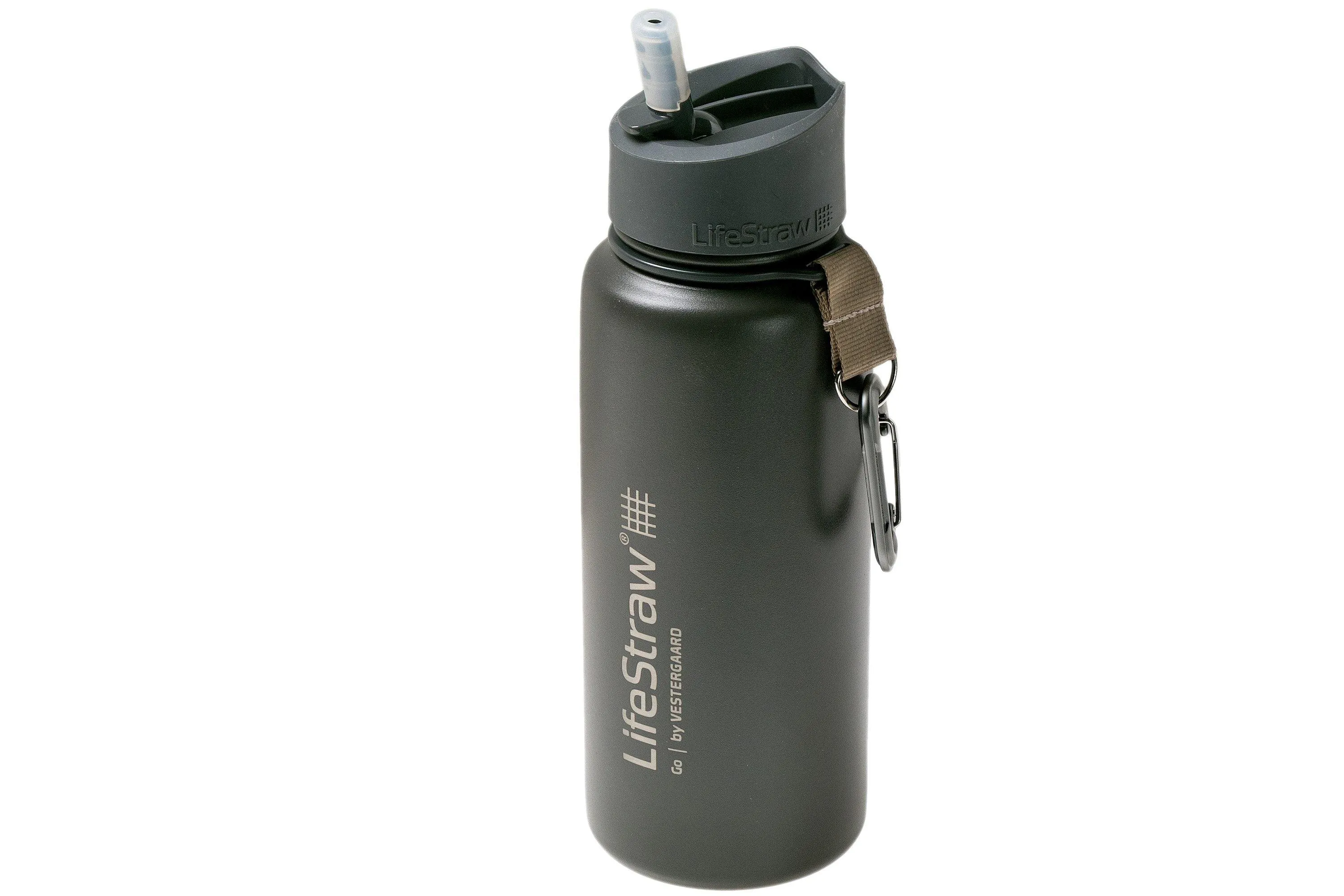 LifeStraw Go Stainless Steel botella aislada con filtro, gris
