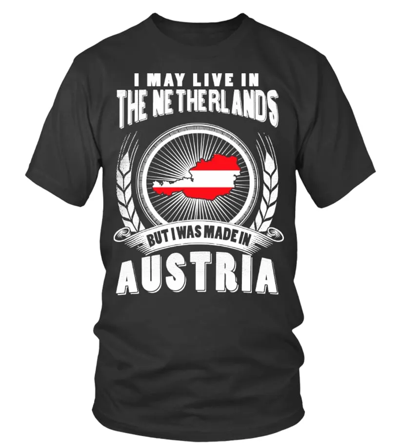 LIVE IN THE NETHERLANDS MADE IN AUSTRIA CAMISETA CUELLO REDONDO UNISEX