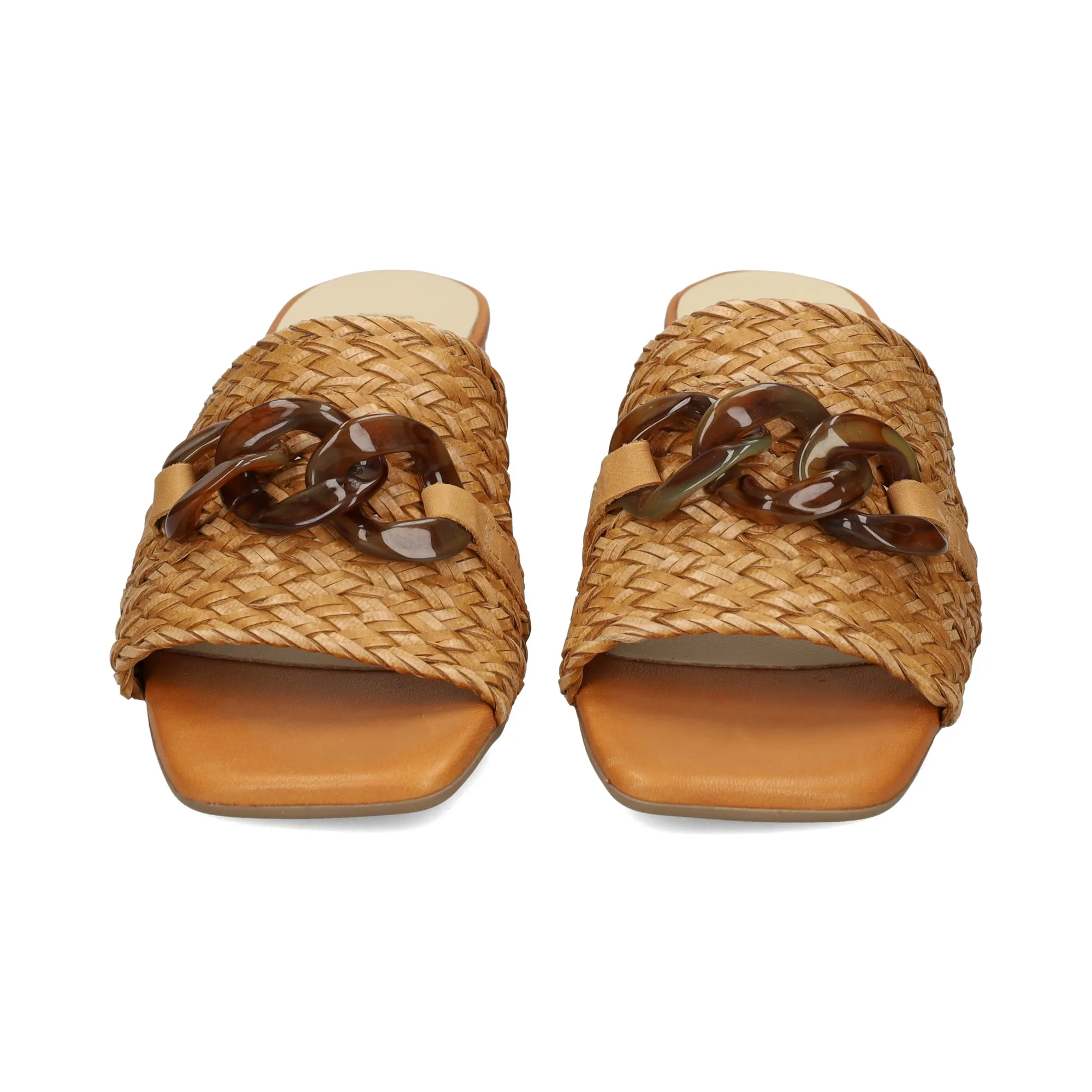 LÓPEZ Sandalias con tacón de Mujer CAMEL