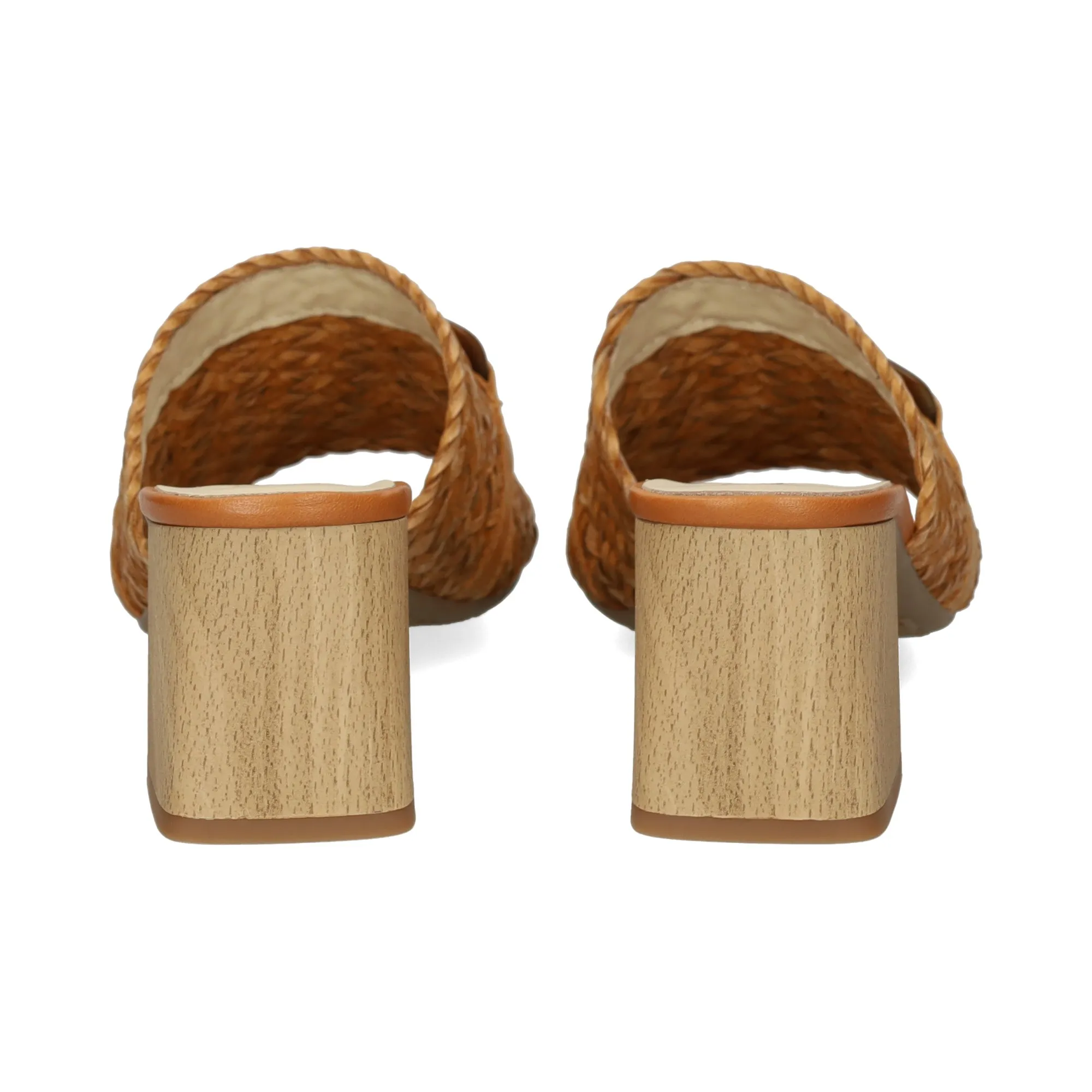 LÓPEZ Sandalias con tacón de Mujer CAMEL