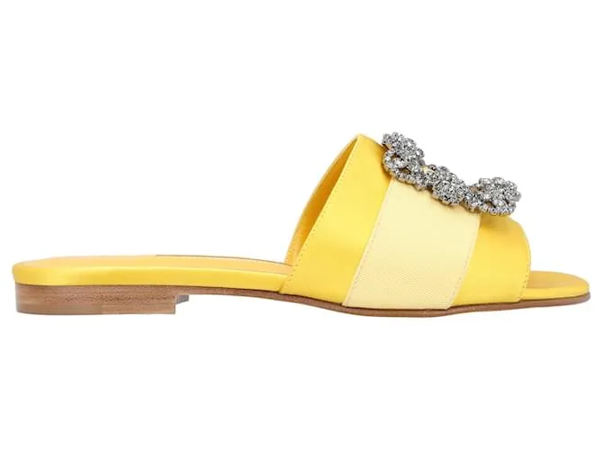 Manolo Blahnik Martamod Plano Amarillo 