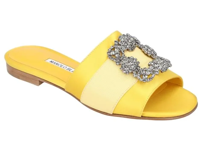 Manolo Blahnik Martamod Plano Amarillo 