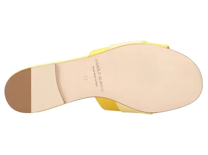 Manolo Blahnik Martamod Plano Amarillo 
