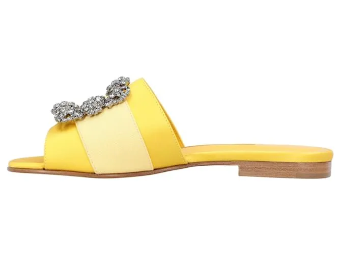 Manolo Blahnik Martamod Plano Amarillo 