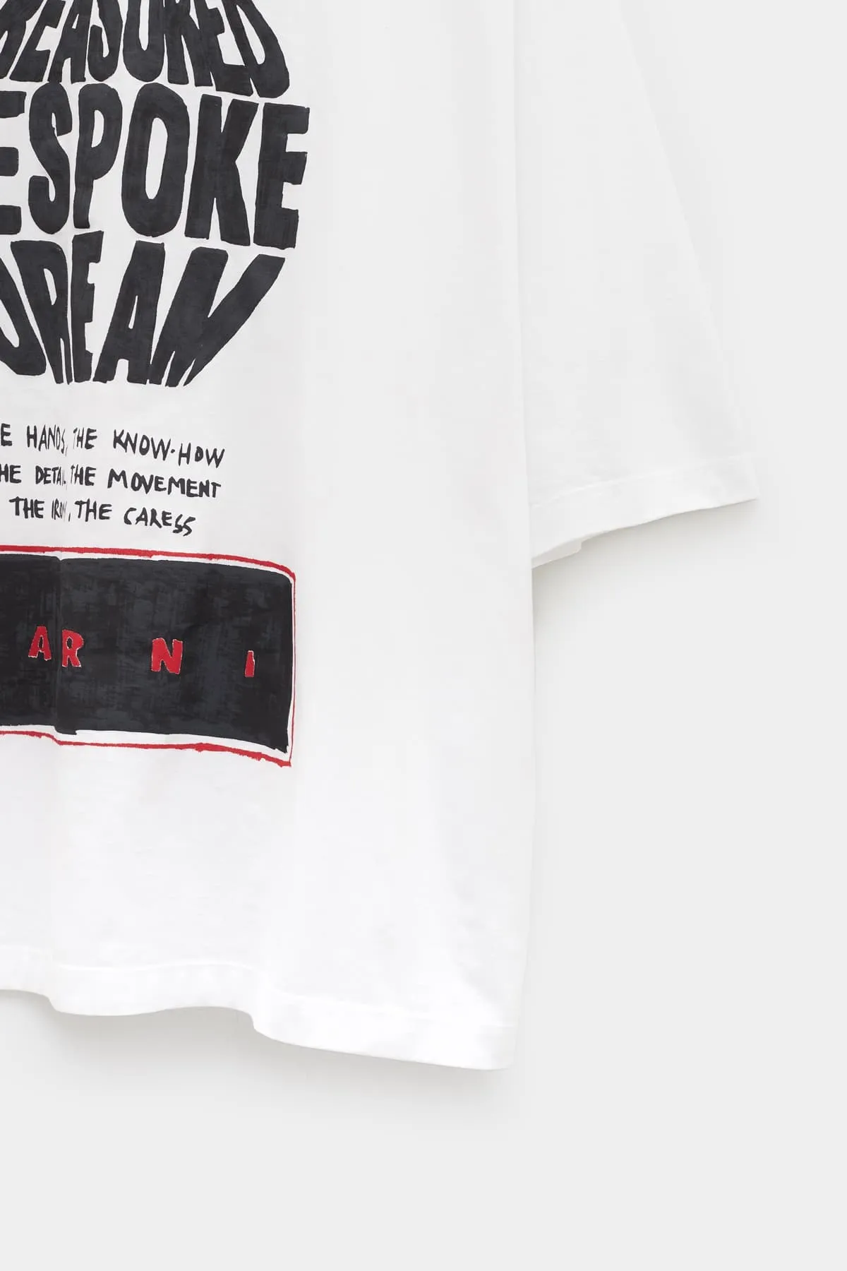 MARNI WHITE MAXI SLOGAN PRINT TSHIRT
