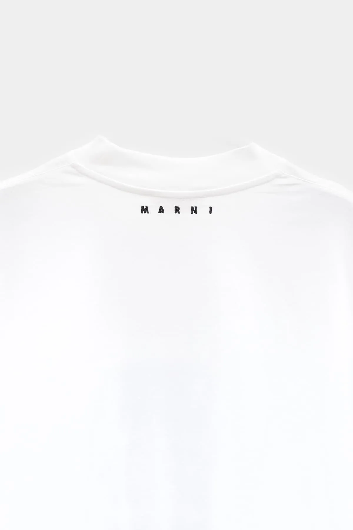 MARNI WHITE MAXI SLOGAN PRINT TSHIRT