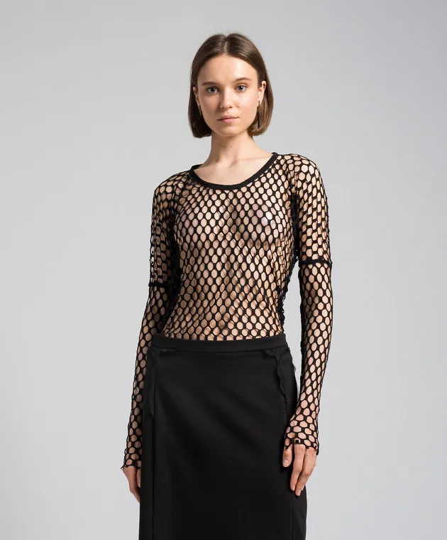 Masnada Black openwork longsleeve