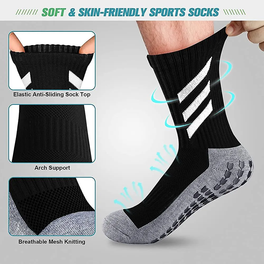 MEN'S NONSLIP SOCKS, 2 PAIRS NONSLIP FOOTBALL SOCKS SPORTS SOCKS FOR MEN WOMEN
