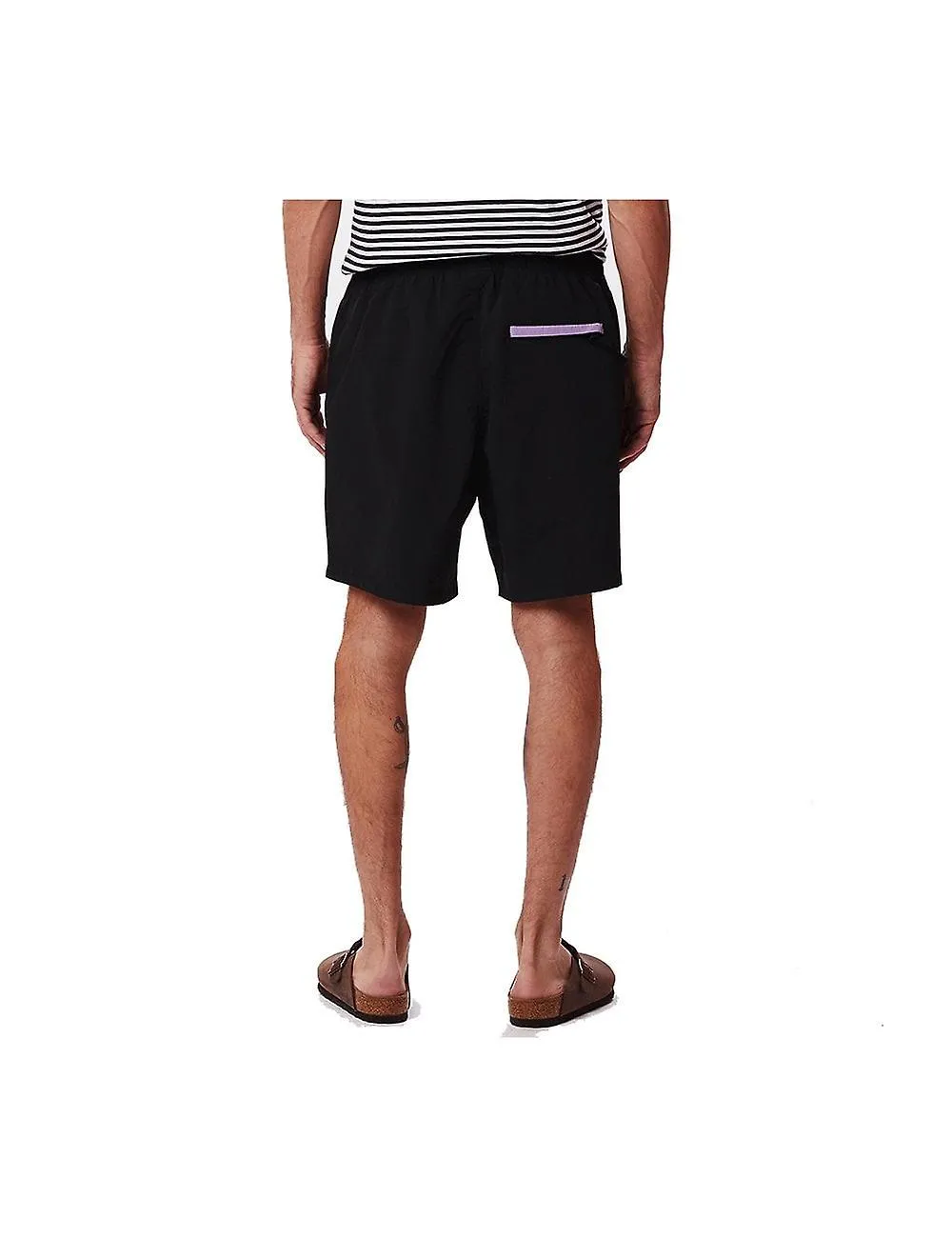 MEN'S OBEY CLOTHING EASY RELAXED TRACK SHORTS  BLACK