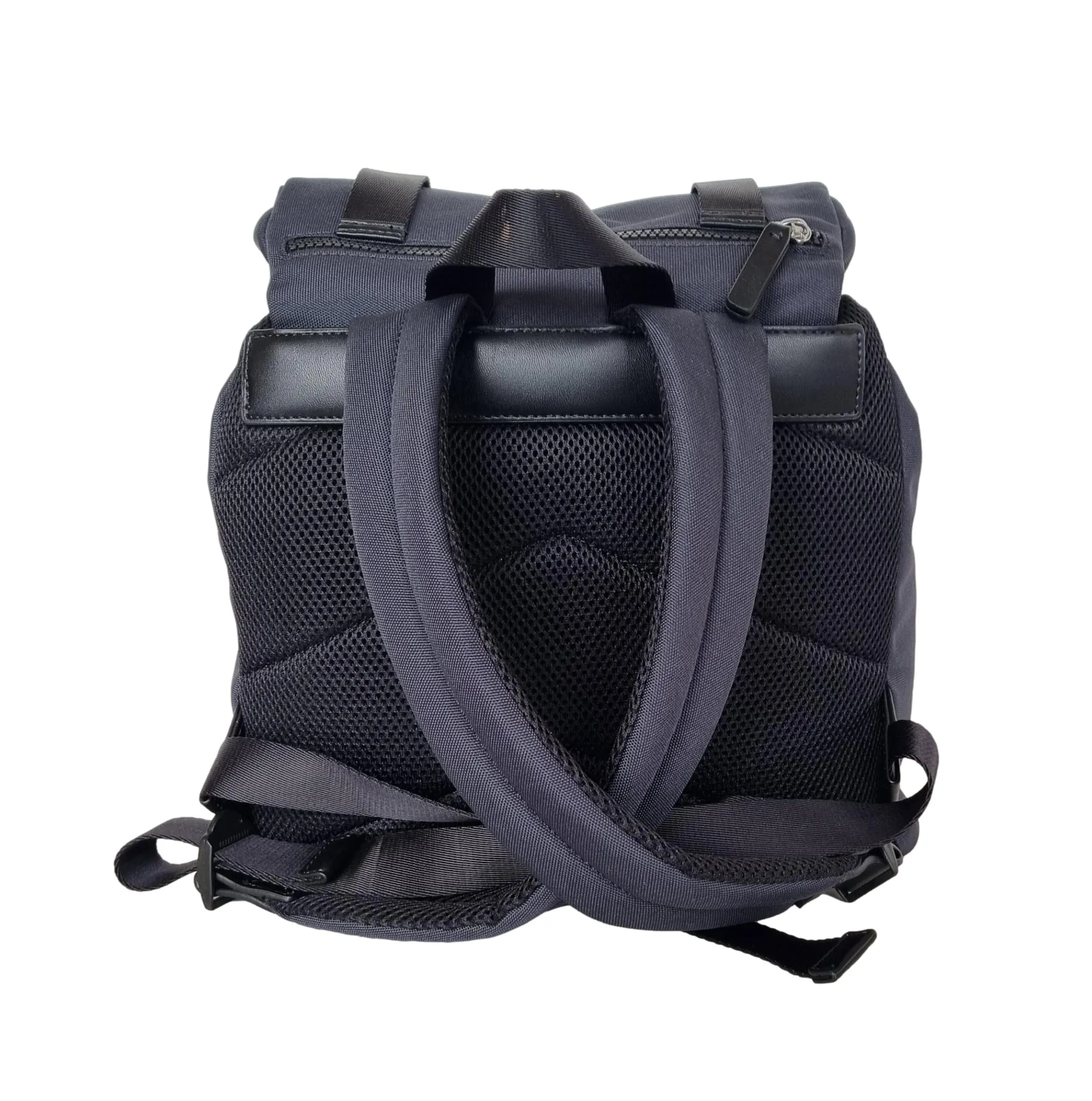 Mochila pequeña Emporio Armani de tejido azul para hombre