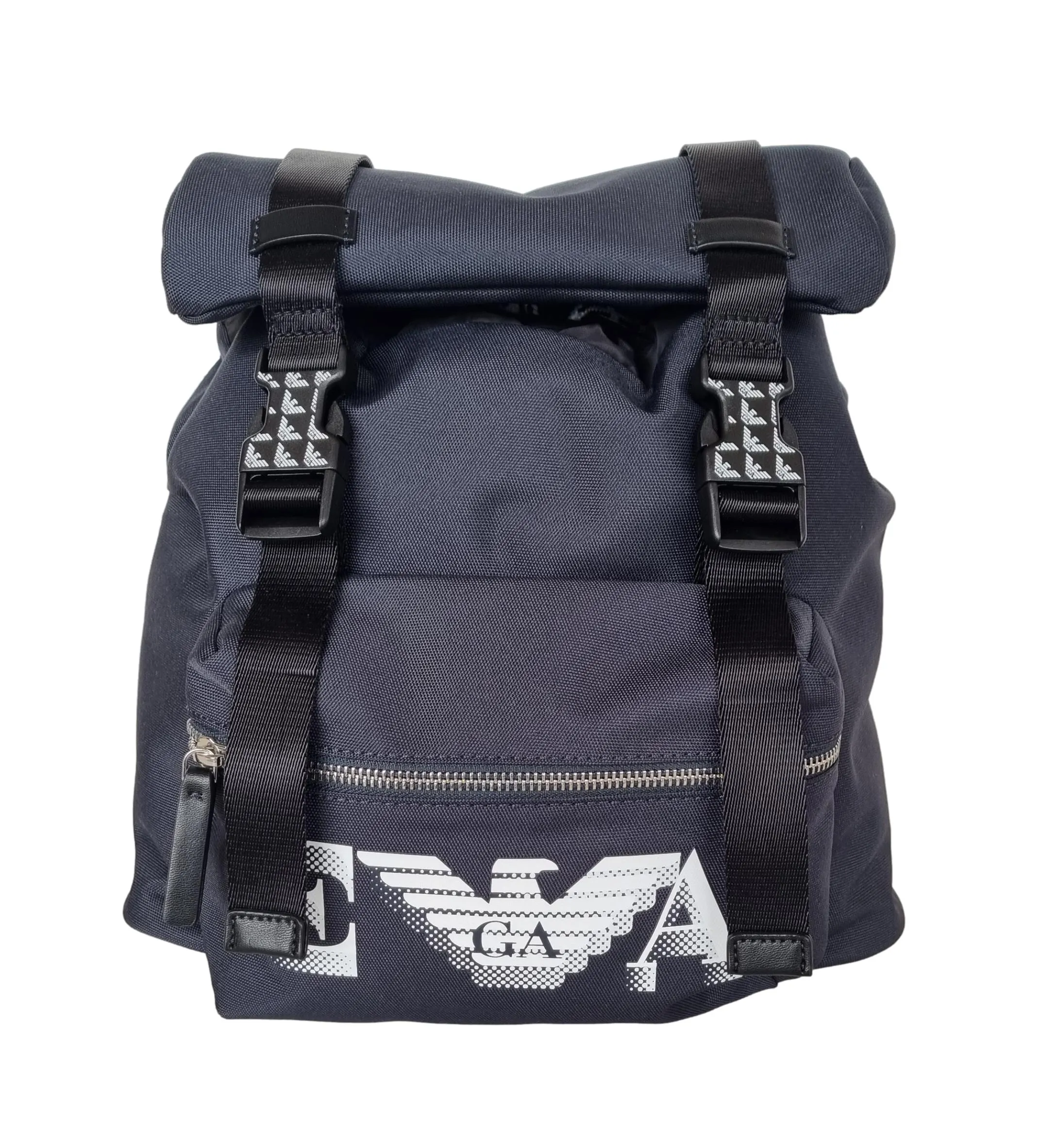 Mochila pequeña Emporio Armani de tejido azul para hombre