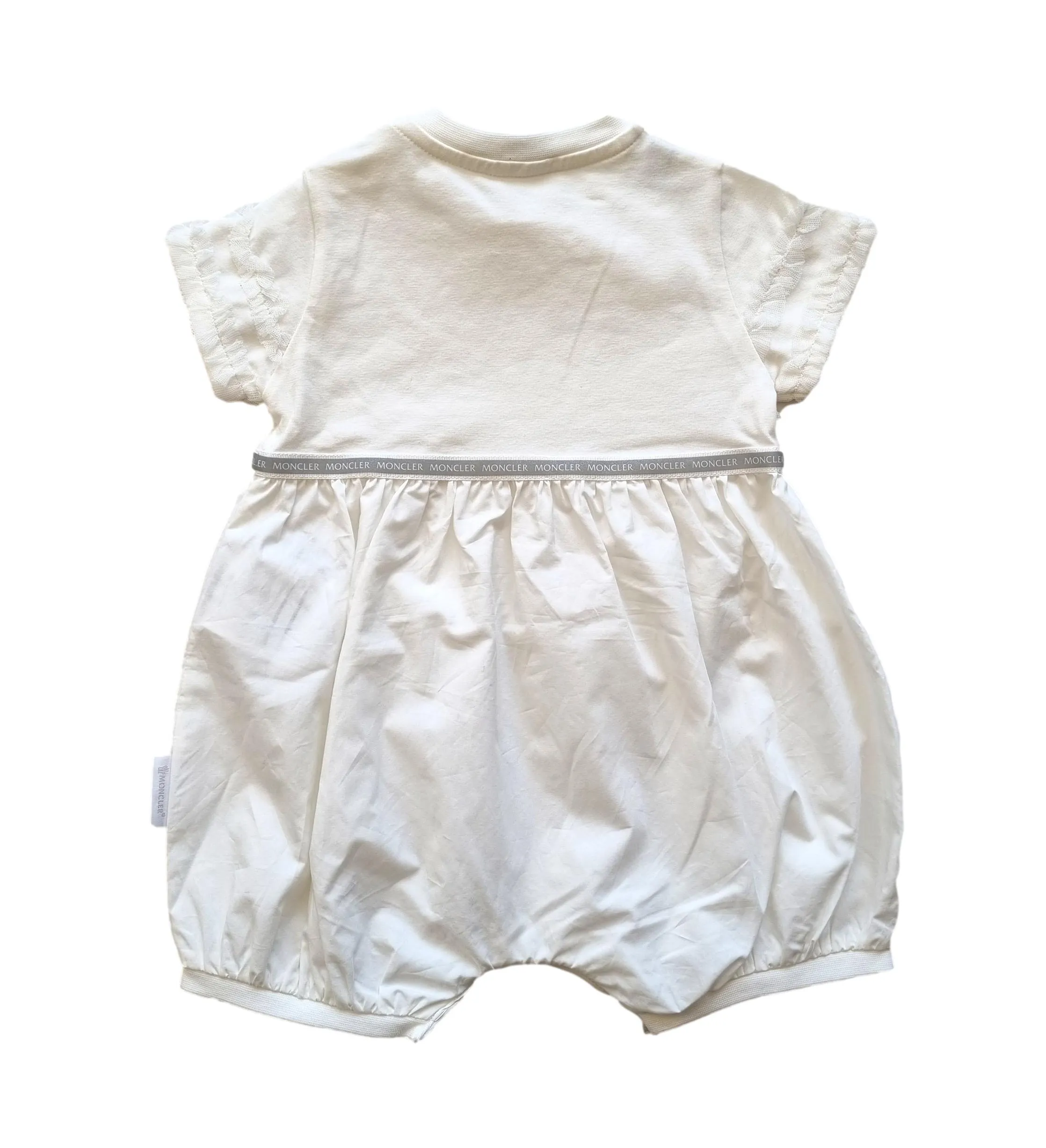 Mono MONCLER bebé niña 8L70610 blanco de algodón