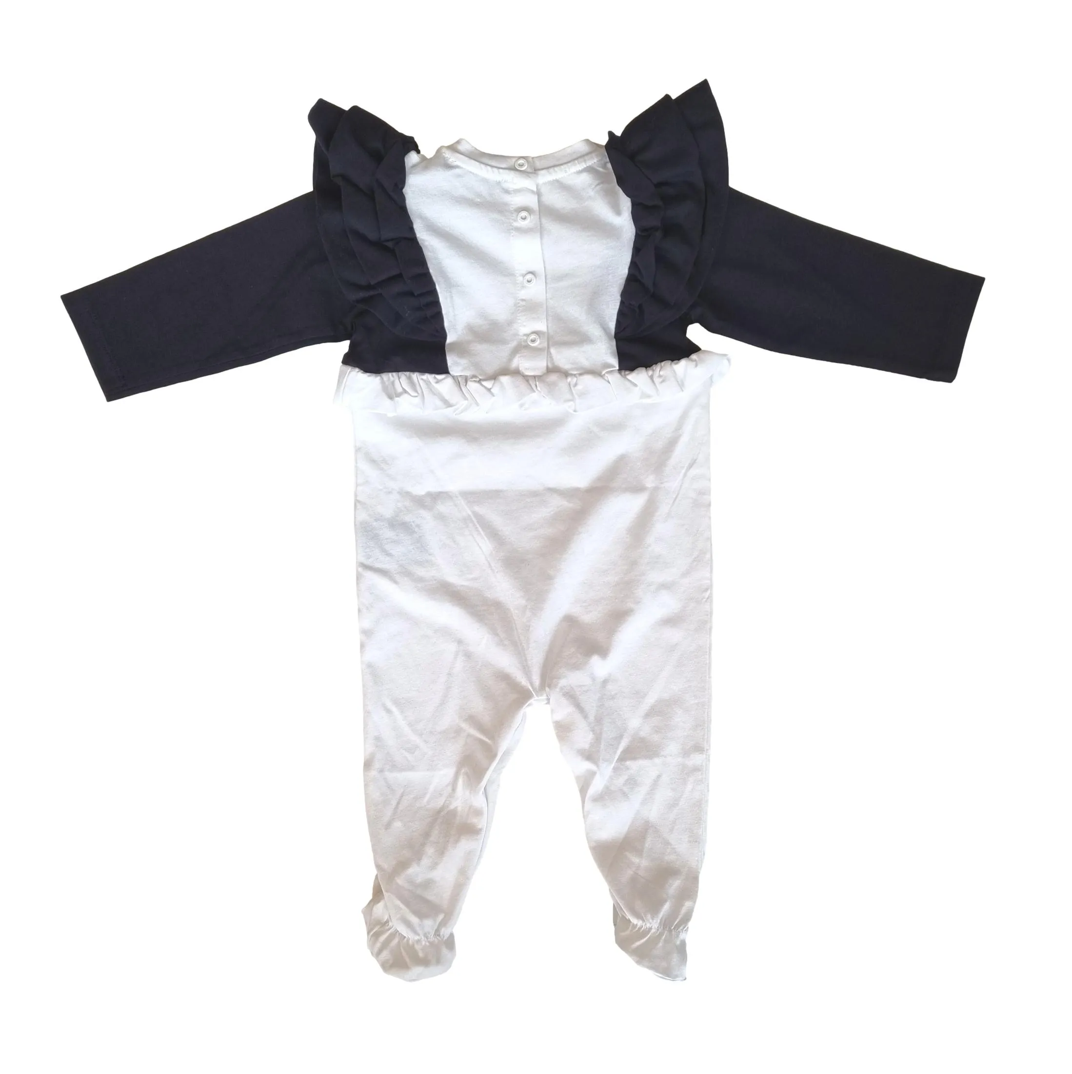 Mono, pelele, gorro y babero para bebé niña Balmain en algodón