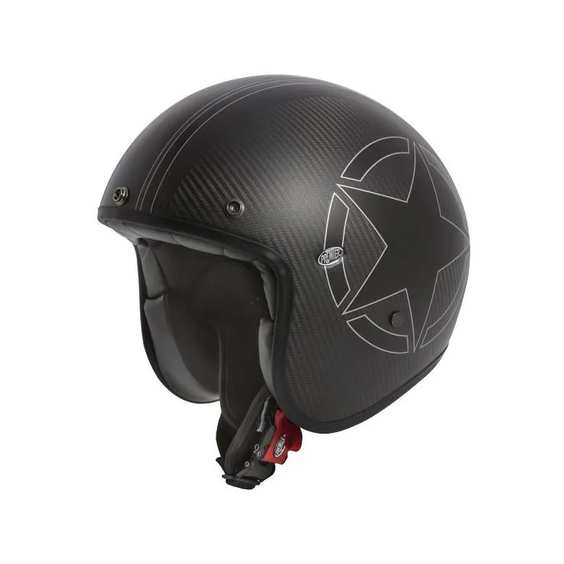 MOTOCICLETA CASCO JET PEQUEÑA ESTRELLA DE CARBONO BM  PRIMERA