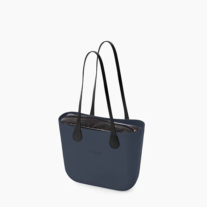 O bag azul marino y negro