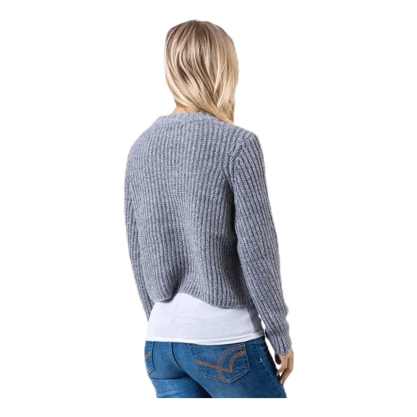 Only Fiona L/S Pullover Knt Grey