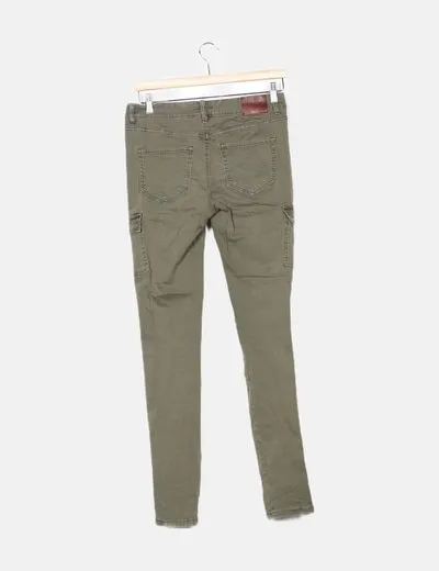 ONLY Pantalón verde cargo